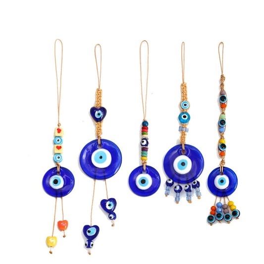 Boho Evil Eye Glass Pendant