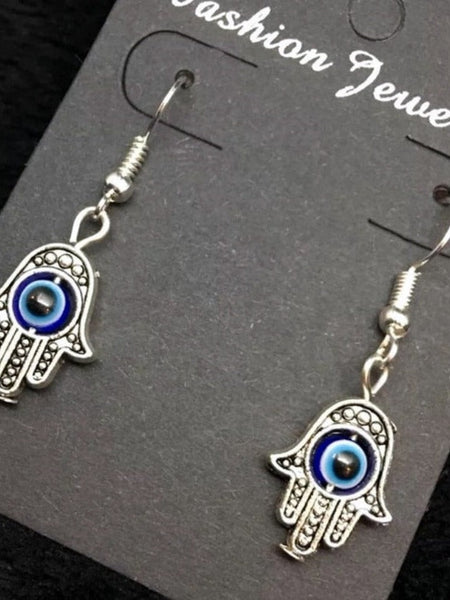 Unisex Geometric Hamsa Earrings