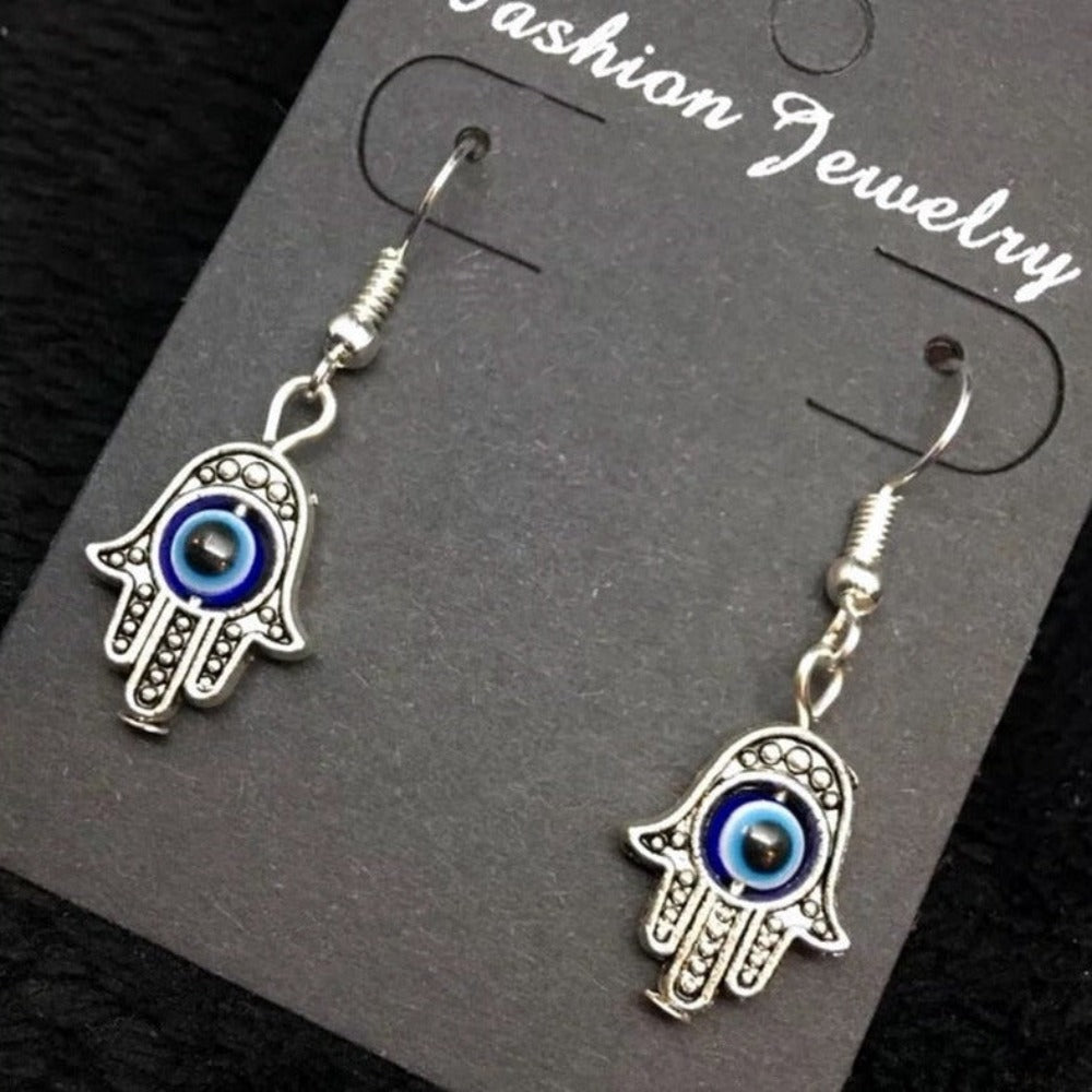 Unisex Geometric Hamsa Earrings