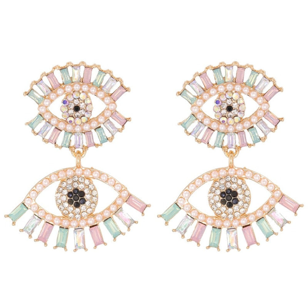 Vintage Evil Eye drop earrings
