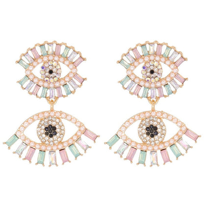 Vintage Evil Eye drop earrings