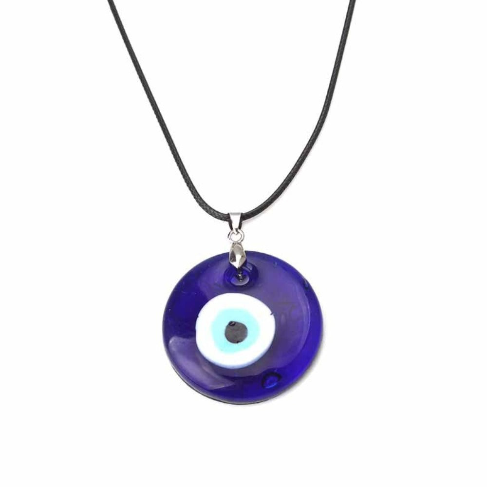 Turkish Evil Eye Pendant Choker Necklace - Vintage Blue Eye Clavicle Chain Necklace for Women, Girls, and Gift Giving