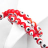 50PCS 6mm Round Evil Eye Pattern Millefiori Glass Beads Lot for DIY Jewelry Making Findings