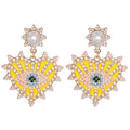 Vintage evil eye drop earrings