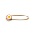 Ward off Bad Luck with our Turkish Evil Eye Brooch Pin with Flower Crown, Hamsa Hand, and Star Charms