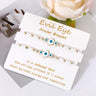 Bohemian Evil Eye Bracelet Set for Women and Men - Handmade Braided Anklets with Crystal Beads, Lucky Wish Jewelry for Protection