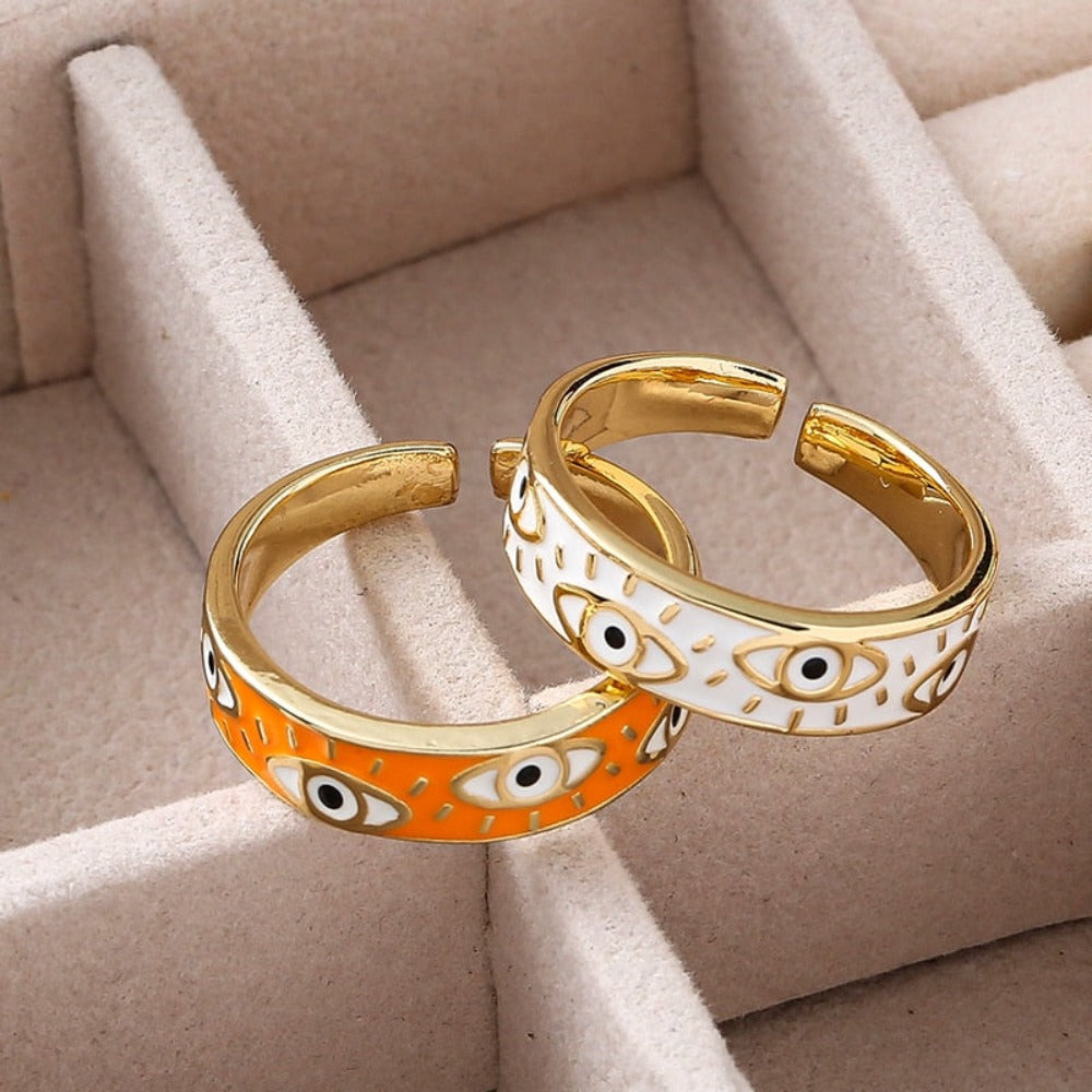 Bohemian evil eye ring
