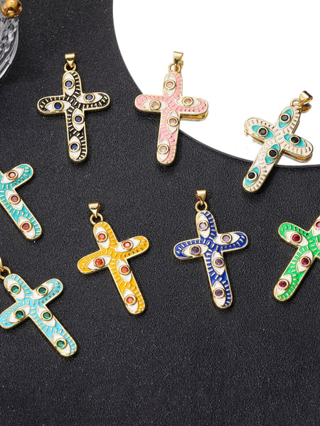 Evil Eye Cross Pendant