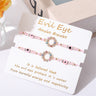 Bohemian Evil Eye Bracelet Set for Women and Men - Handmade Braided Anklets with Crystal Beads, Lucky Wish Jewelry for Protection