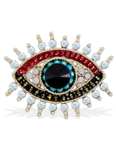 Elegant Evil Eye Brooch