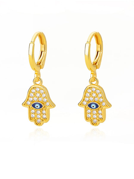 Stainless Steel Zircon Earrings