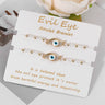 Bohemian Evil Eye Bracelet Set for Women and Men - Handmade Braided Anklets with Crystal Beads, Lucky Wish Jewelry for Protection