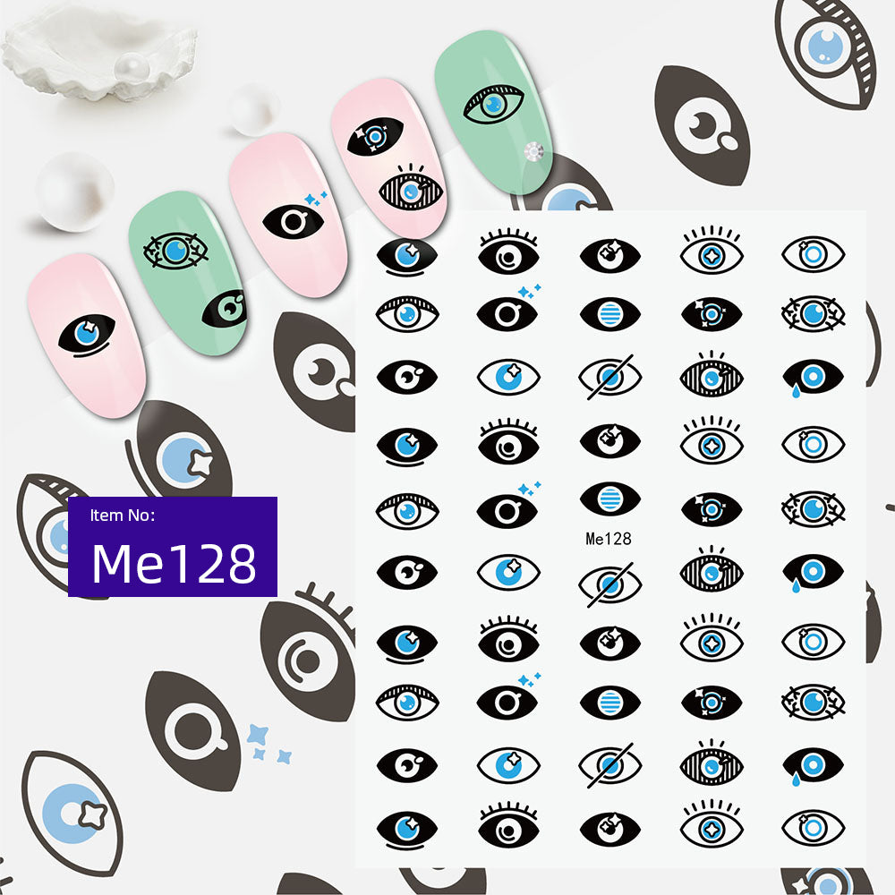 Unique Evil Eye Nail Art Design - Stylish & Eye-Catching Turkish Blue Evil Eye Nail Stickers