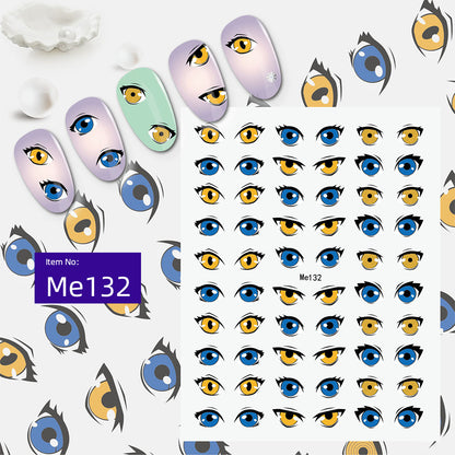 Unique Evil Eye Nail Art Design - Stylish & Eye-Catching Turkish Blue Evil Eye Nail Stickers