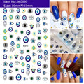Unique Evil Eye Nail Art Design - Stylish & Eye-Catching Turkish Blue Evil Eye Nail Stickers