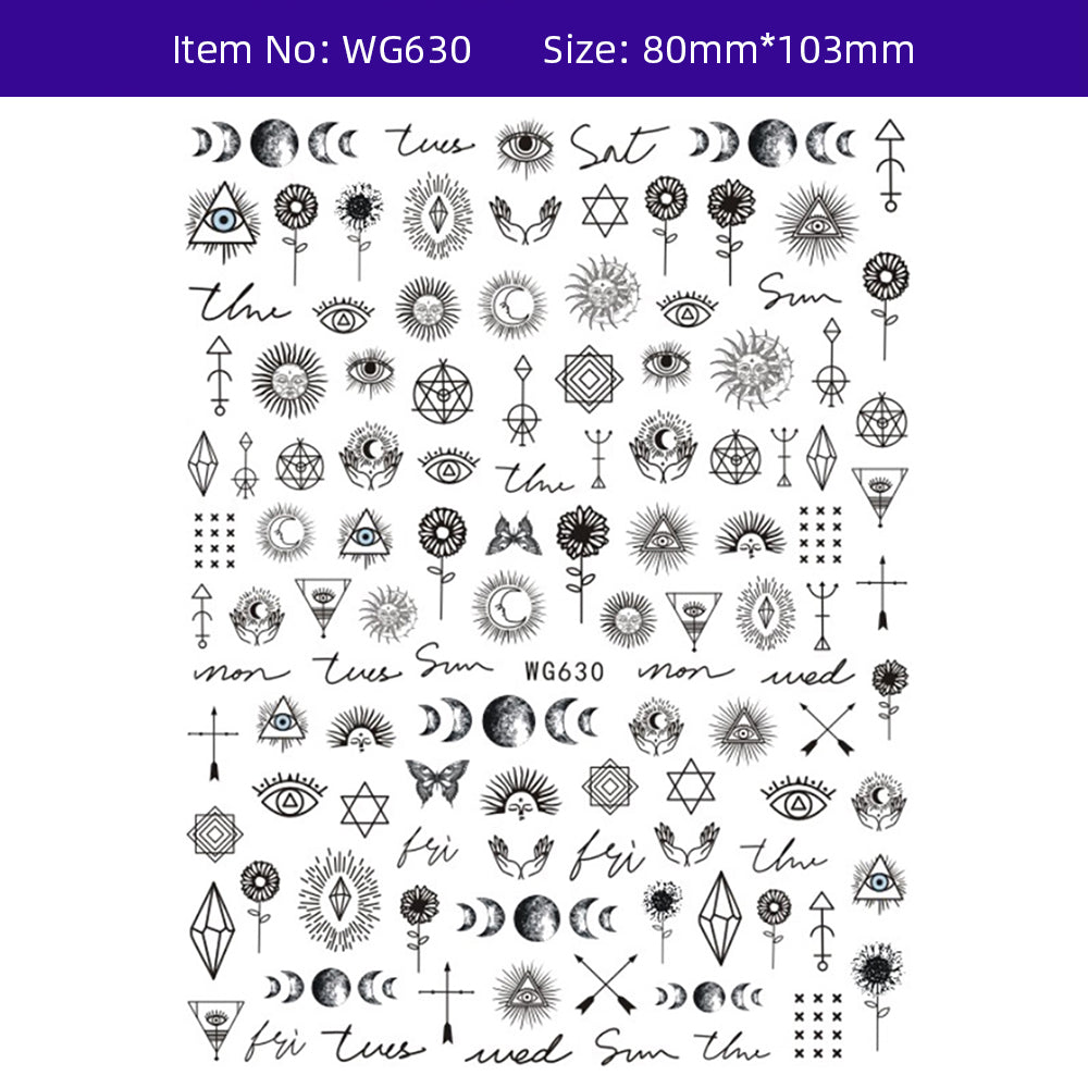 Unique Evil Eye Nail Art Design - Stylish & Eye-Catching Turkish Blue Evil Eye Nail Stickers