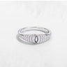 925 Sterling Silver Twist Screw Evil Eye Ring with White Zircon CZ for Luxury Rock Punk Fine Anniversary Wedding Jewelry