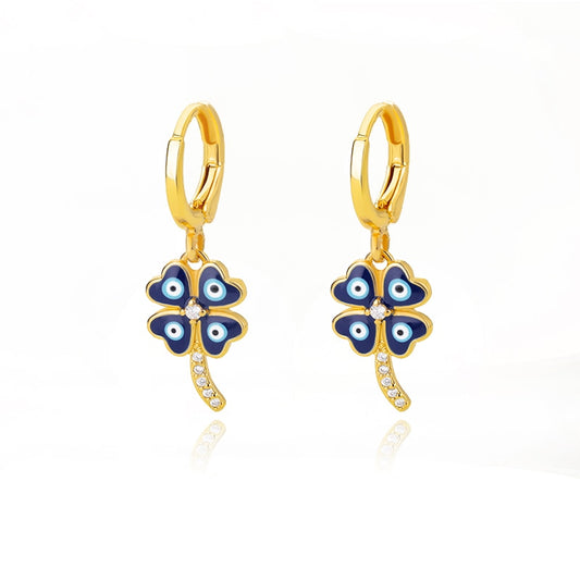 Gold-Plated Evil Eye Earrings