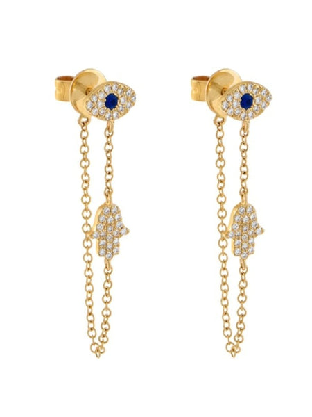 Evil Eye Hamsa Earrings