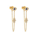 Evil Eye Hamsa Earrings