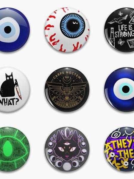 Mystic Protection: Customizable Evil Eye Cat Brooch for Stylish Wardrobe