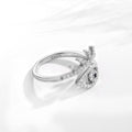 Evil Eye Rings 925 Sterling Silver Adjustable Crown Engagement Zircon Open Size Rings For Women Turkey Jewelry
