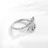 Evil Eye Rings 925 Sterling Silver Adjustable Crown Engagement Zircon Open Size Rings For Women Turkey Jewelry
