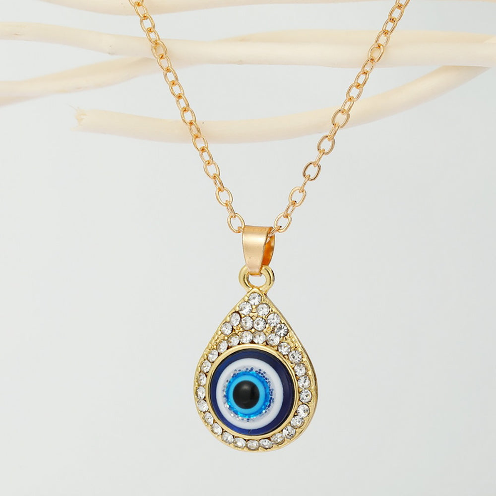 Stylish Bohemian Evil Eye Pendant Necklace for Women's Birthday Gift