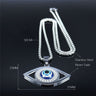 Blue eye pendant necklace