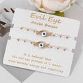 Bohemian Evil Eye Bracelet Set for Women and Men - Handmade Braided Anklets with Crystal Beads, Lucky Wish Jewelry for Protection