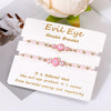 Eye and Hamsas - Pink - 2 Bracelets