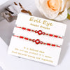 Eye and Hamsas - Red - 2 Bracelets