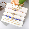 Mixed Motifs - Pink + White + Blue - 3 Bracelets