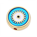 [Boho Series] Roud Shape - 10PCS Turkish Evil Eye Beads for DIY Bracelets and Pendant Making
