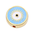 [Boho Series] Roud Shape - 10PCS Turkish Evil Eye Beads for DIY Bracelets and Pendant Making