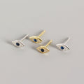 Sterling silver demon eye earrings
